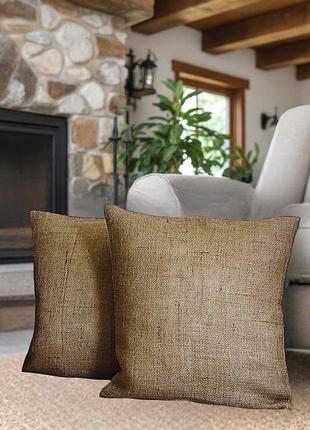 Декоративна подушка з мішковини | ручна робота