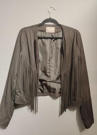 Куртка - жакет с бахрамой