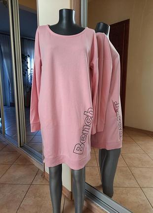 Котоновое с надписью худи, туника, толстовка