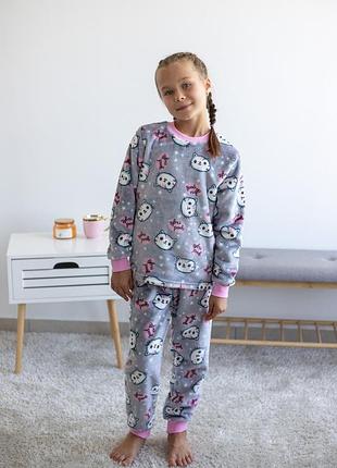 Махрова тепла піжама, махровая тёплая пижама единороги