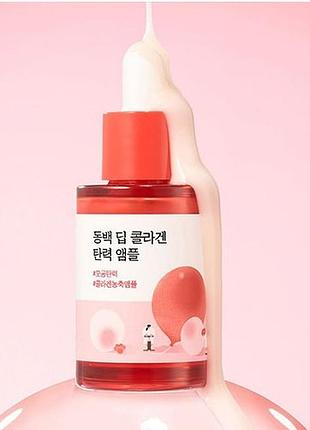 Антивікова сироватка  round lab camellia deep collagen firming