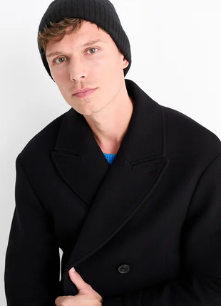 Мужская черная кашемировая шапка