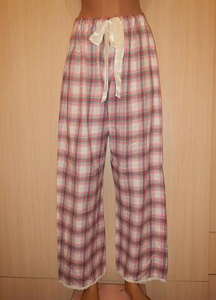Хлопковые фланелевые пижамные брюки р.42(16)