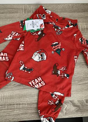 Вельветова новорічна піжама