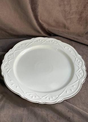 Тарілка обідня yiwu hp-20-36 керамічна 25.5 см білий