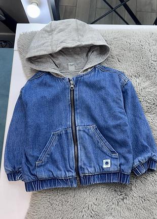 Джинсова куртка бомбер tu для хлопчика 12-18 місяці 80-86 см