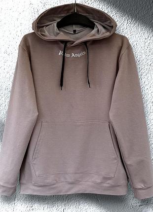 Трикотажна кофта худі з логотипом palm angels, палм анжелс, турецька двонитка, заміри в описі