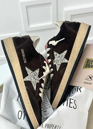 Кеди шоколадні люкс голден гуз замша