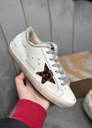Зимние кеды кроссовки голден гус golden goose ggdb