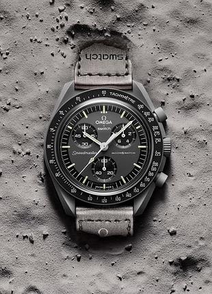 Swatch x omega bioceramic moonswatch collection "mission to mercury" so33a100 наручний годинник