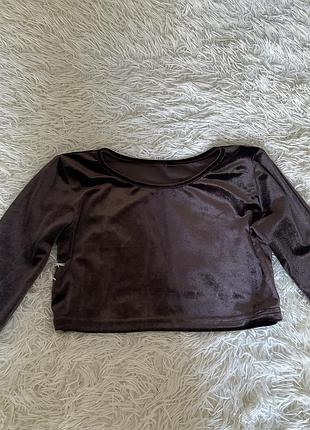 Кроп-топ з велюру