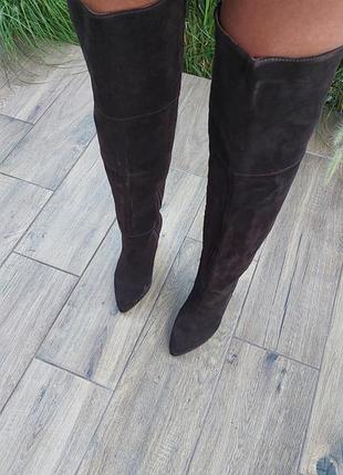 Ботфорды натуральная замша