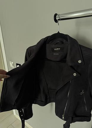 Куртка косуха жіноча темно-синя замша