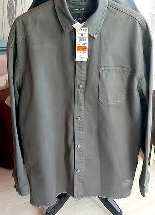 Сорочка чоловіча джинсова м, хакі від house brand
