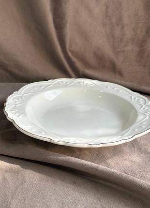 Тарелка суповая yiwu hp-20-38 керамическая 22 см белый