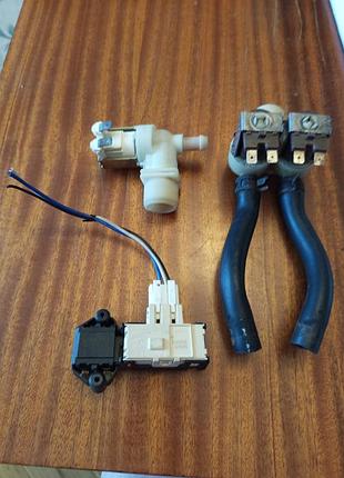 Один лот 3шт.запчасти стиральных машин samsung это-клапан подачи воды+клевая рукоять+электромагнитный