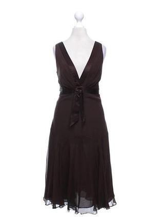 Платье шелковое шифоновое на подкладке