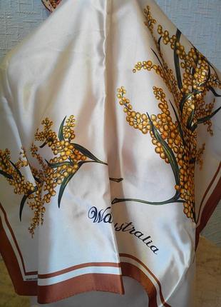 Wattle australia подписной платок  ( золотая акация) 4