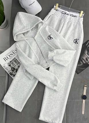 Стильный женский спортивный костюм двунить на молнии в расцветках рр 42-50