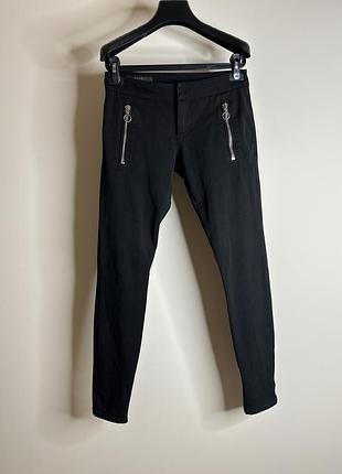 Штани gucci на блискавках чорні xxs-xs