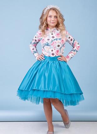 Яркий комплект блуза + юбка zironka 116, 134, 140