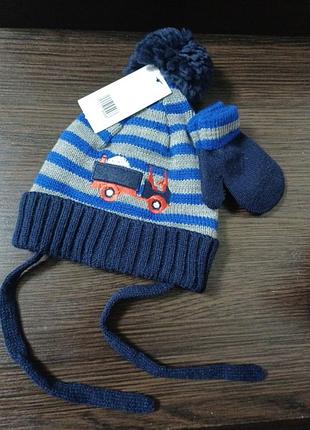 Комплект шапочка+перчатки на флисе