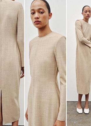 Zara нова шерстяна сукня міді