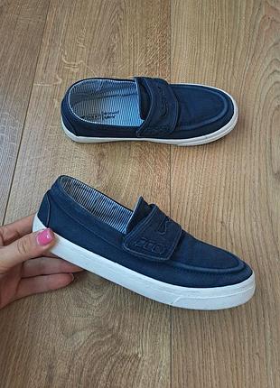 Синие мокасины тапочки для мальчика