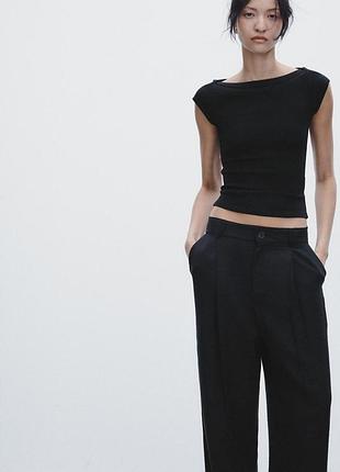 Брюки с защелками zara s, м, l