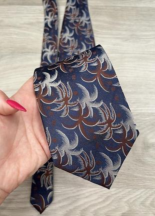 Краватка coolcc з пальмами коричнева синя