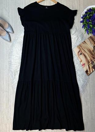 Котонова сукня плаття волан ярусна