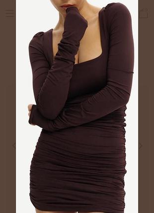 Драпированное платье papaya