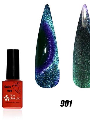 Гель-лак nails molekula 9d эффект кошачий глаз №901, 6ml