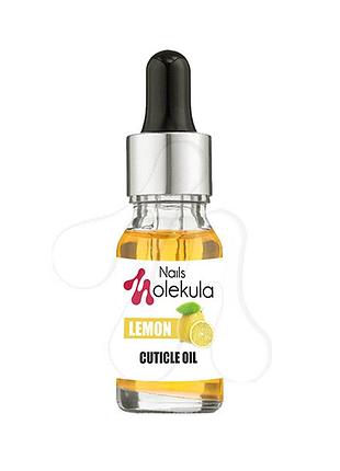 Масло для кутикули з піпеткою nails molekula cuticle oil lemon, 15 ml