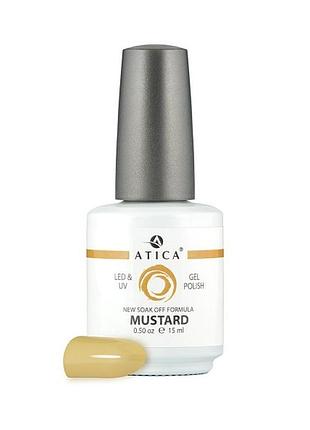 Гель-лак atica gpm126 mustard (песочный, эмаль), 7.5 ml