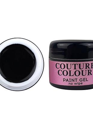 Гель-фарба без липкого шару couture colour paint gel no wipe black, 5ml