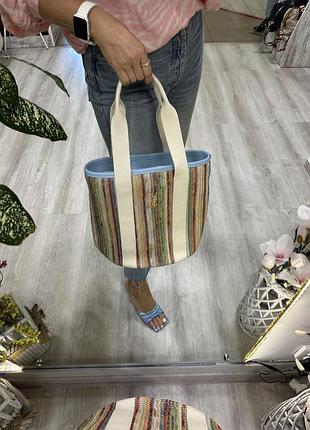 Сумка плетена пляжна в стилі ysl