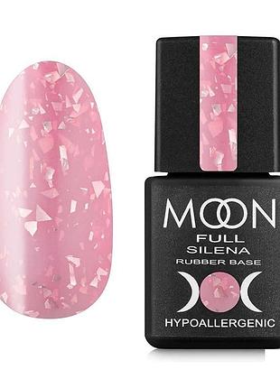 База каучуковая moon silena base 2027 (розовый с серебряной с поталью), 8ml