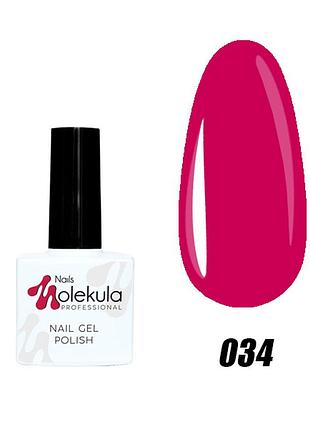 Гель-лак nails molekula 34 (малиново-розовый), 11ml