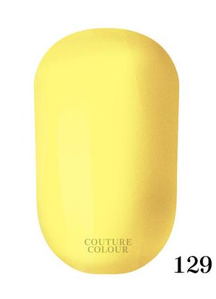 Гель-лак couture colour gel polish №129 лимонно-желтый, 9ml