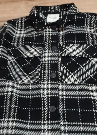 Длинная теплая рубашка оверсайз