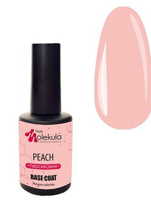 Камуфлирующая база molekula color base peach (персиковый), 12ml