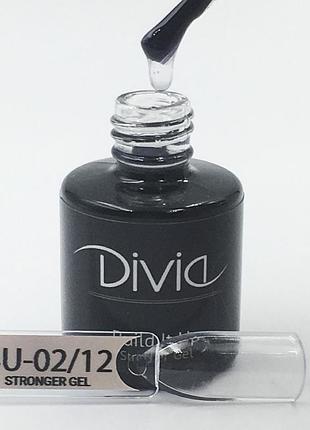 Зміцнюючий та моделюючий гель divia build it up gel (bu02 - stronger gel, прозорий), 8 мл