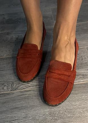 Лофери  туфлі натуральна замша 25,2 см