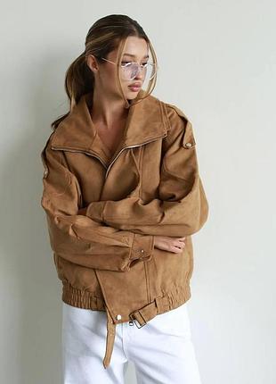 🍂бомбер з еко замші утеплений🍃