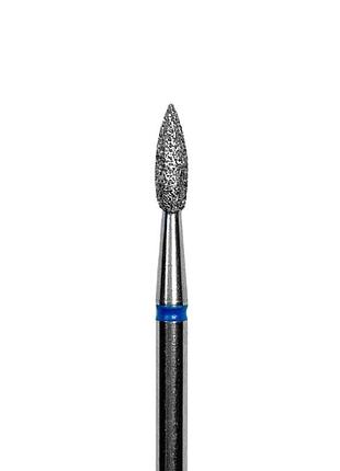Фреза алмазная "пламя острое" df003-23-b (синяя насечка, d 2.3 mm)