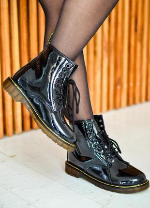 Dr martens 1460 patent black, ботинки доктор мартінс жіночі