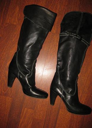 Сапоги ботфорты progetto, 38р, шкіра натуральная кожа, км0757
