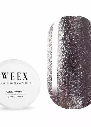 Гель-краска для ногтей с шиммером weex gel paint №4 сиреневая, 5ml