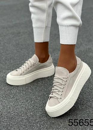 Кеди кросівки жіночі натуральна замша 36-41р